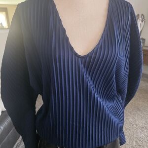 Zara Trafaluc Navy Knit Top